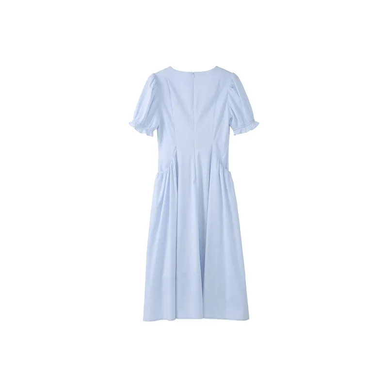 Fstudio Short Sleeved Dress Women's Blue-2
