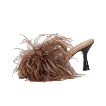 ATP Atelier Slip-Resistant Slide Slippers 7cm Women's Umber