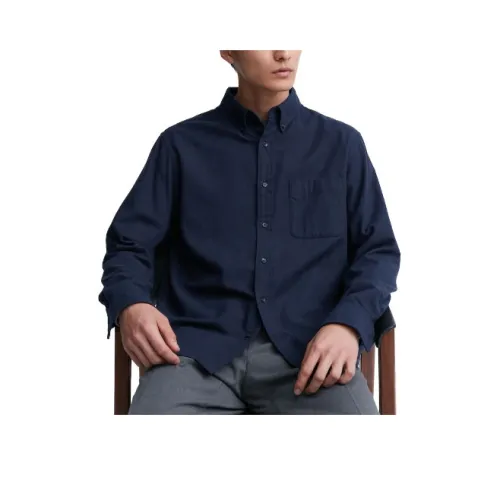 UNIQLO Shirts Unisex Navy Blue