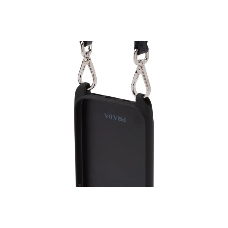 PRADA Saffiano Leather IPhone 14 Pro Case Bag Accessory Women's Light Blue-3