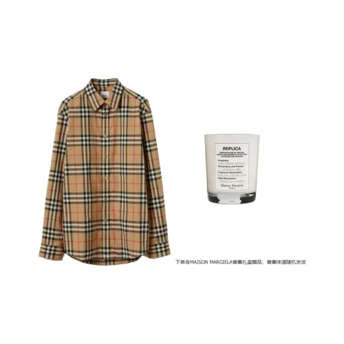 Burberry Shirts Unisex Khaki+Magera Aromatherapy Set