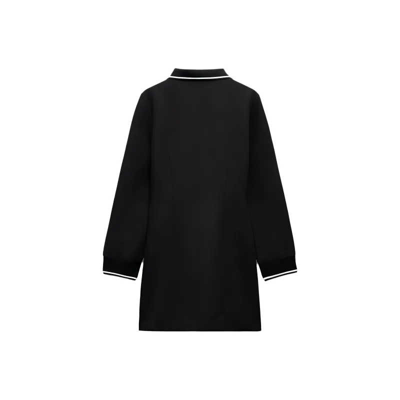 ZARA Long-Sleeved Dresses Women's Black-1