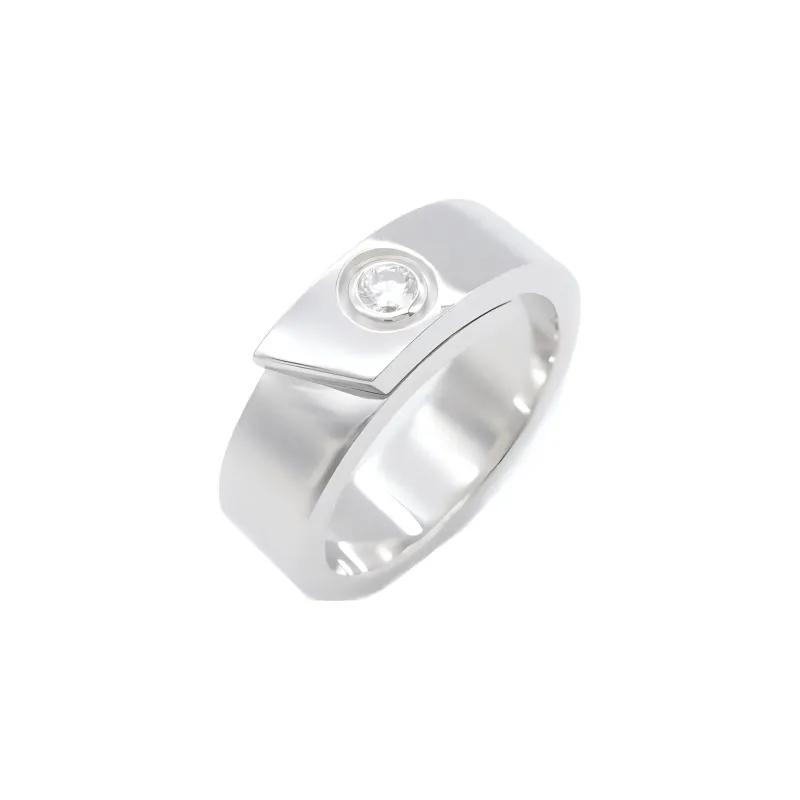 Cartier 2010s 18kt White Gold Anniversary Diamond Ring-1