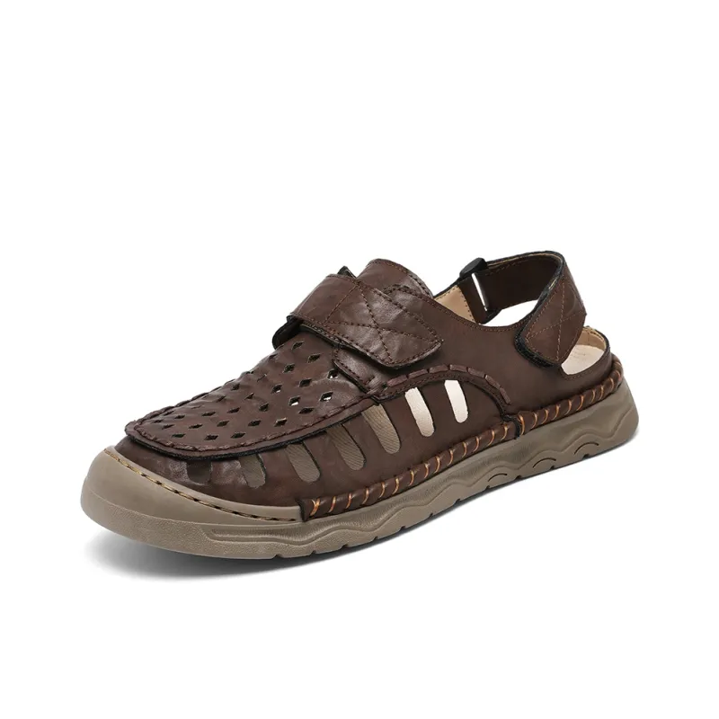 MUSHILANDI Beach Sandals Men Black/Red Brown/Khaki-6