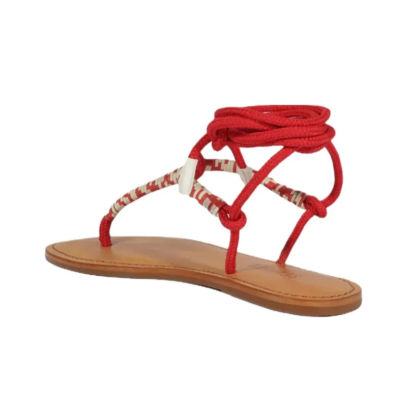 Schutz Claire One Strap Sandals Women's Red-1
