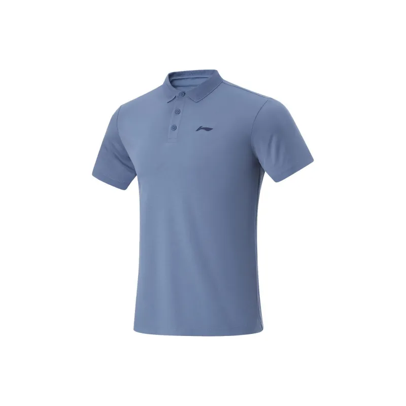 LiNing Fitness Series Polo Shirt Men's Dusty Blue-0