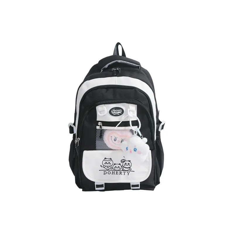 Single Warehouse Nylon Fabric Backpack Regular Women's Pink/Blue/Black/Green/Yellow-24