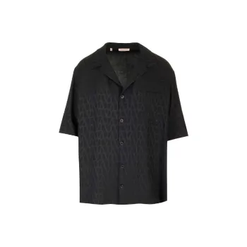 Valentino Embroidered Silk Shirt