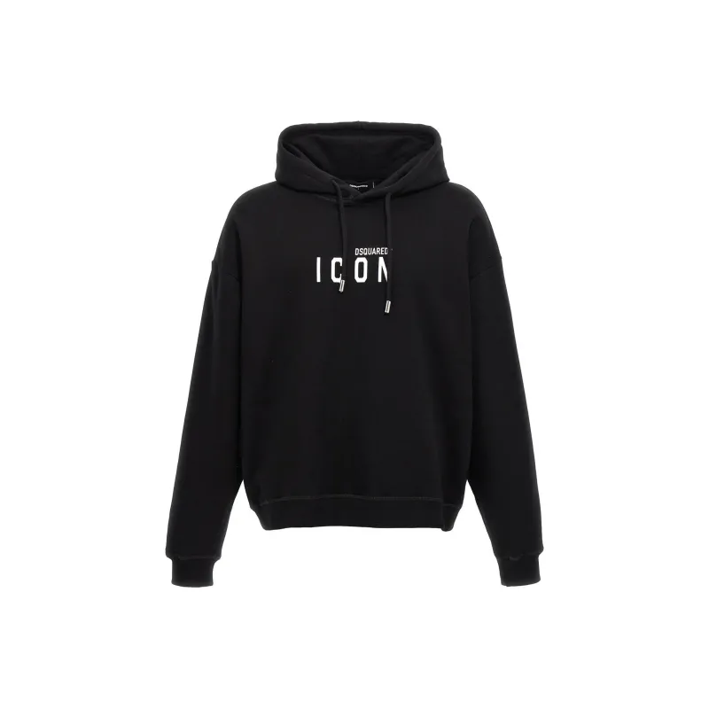 DSQUARED 2 Icon Logo Printed Drawstring Hoodie-0