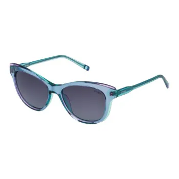 Sting Plastic Cat Eye Sunglasses Men's Blue