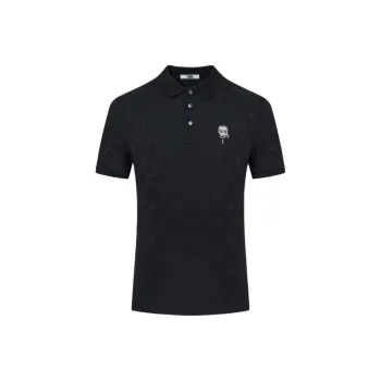 KARL LAGERFELD Polo Shirt Men's Black