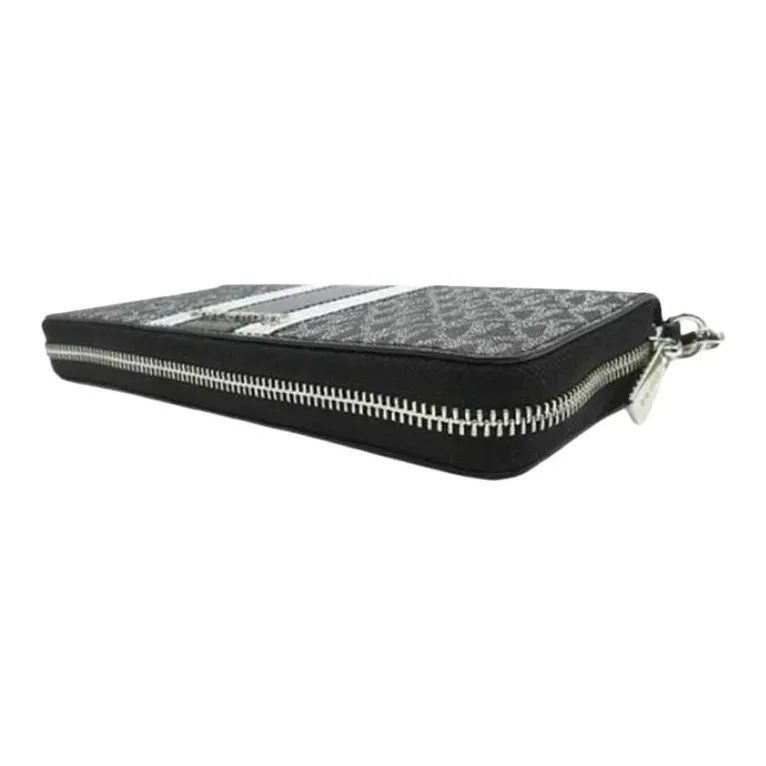 MICHAEL KORS Jet Set Travel Coated Canvas Wallet Tubas Women's Black-2