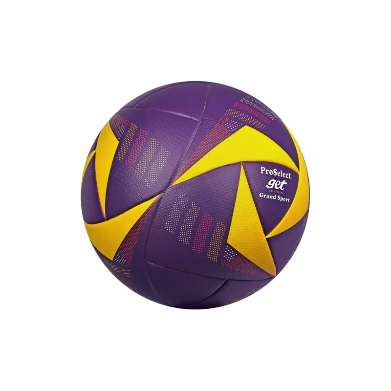 ProSelect Size 5 Soccer PU Seamless Thermal bonding Unisex Purple Yellow-2