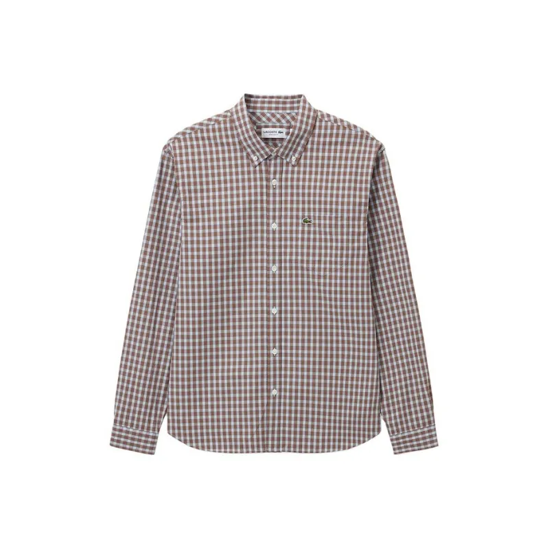 LACOSTE Checked Poplin Shirt-0