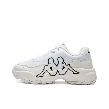 Kappa Anti Slip Wear Resistant Low Top Chunky Sneakers Unisex Classic White/Black