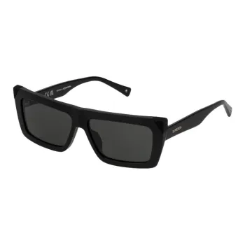 Sting Plastic Rectangular Sunglasses Unisex Black