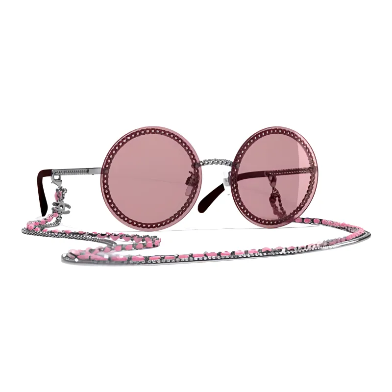 CHANEL 2000s Chain Sunglasses-1