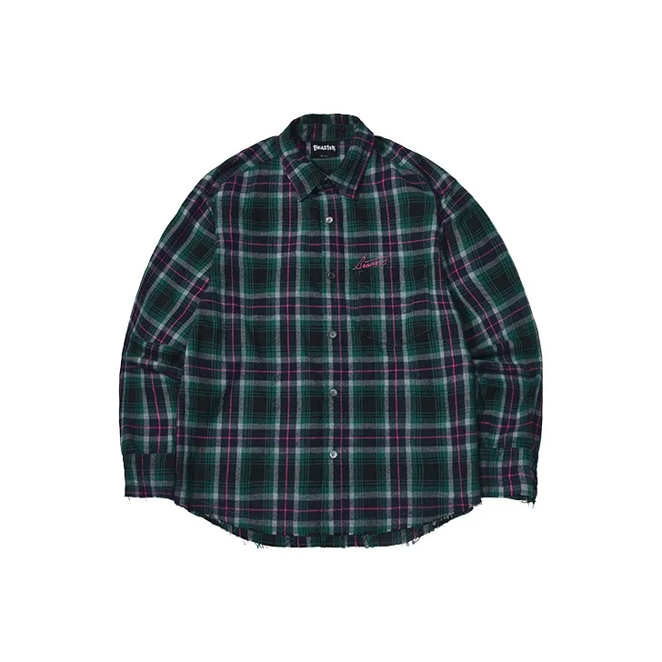 BEASTER Shirt Unisex Green Plaid-0