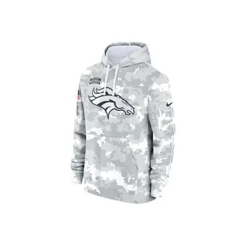 Nike pink Broncos Salute To Service Primary Edge Club Men's Nike Nfl Pullover Hoodie