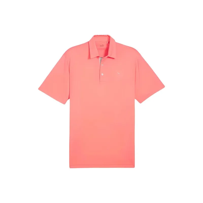 PUMA Pure Solid Men's Golf Polo Polo Shirt Men's Pink-0