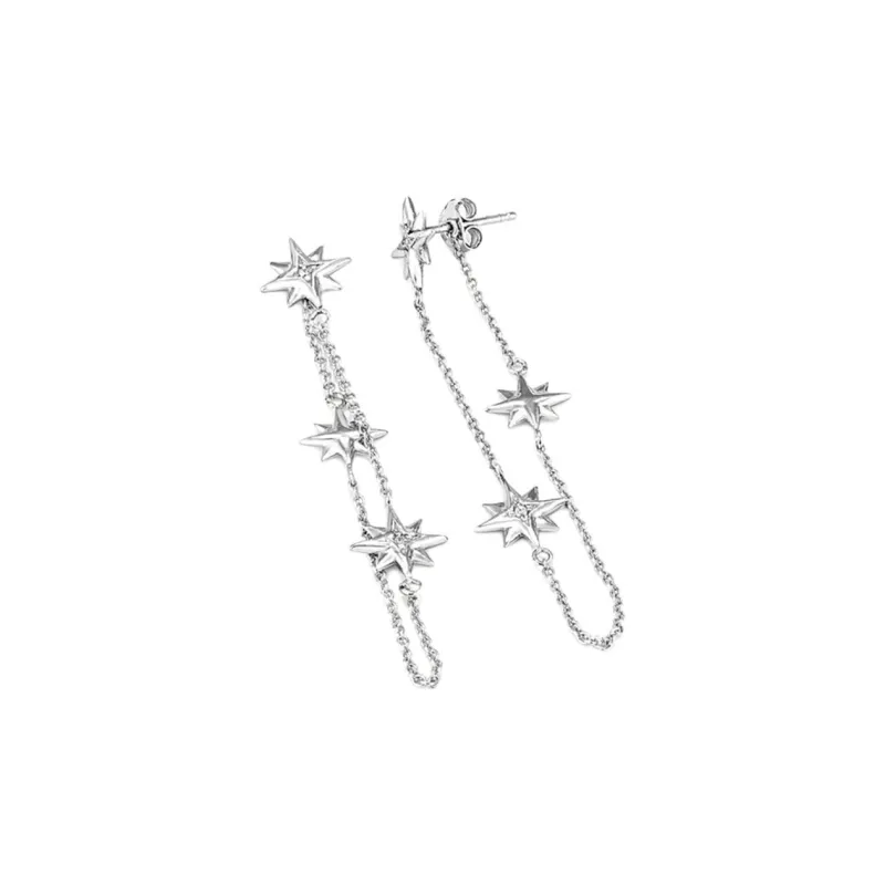 Radiant 925 Sterling Silver Earrings Unisex Silver-1