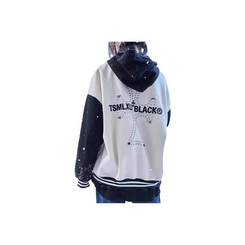 TSMLXLT Baseball Jacket Women's Cream White-1