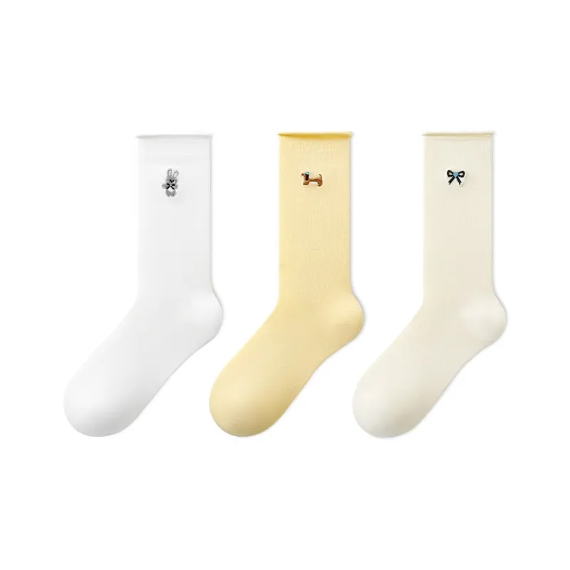 Primeet Mid Calf Socks Women's 3 Pack-3
