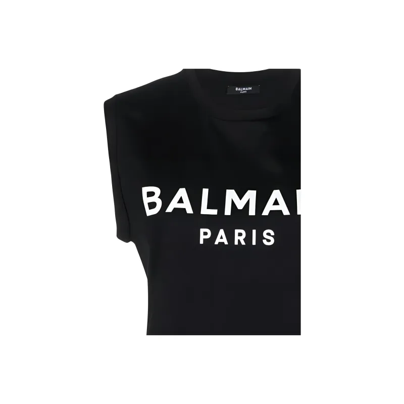 BALMAIN Logo Printed Sleeveless Tank Top-3