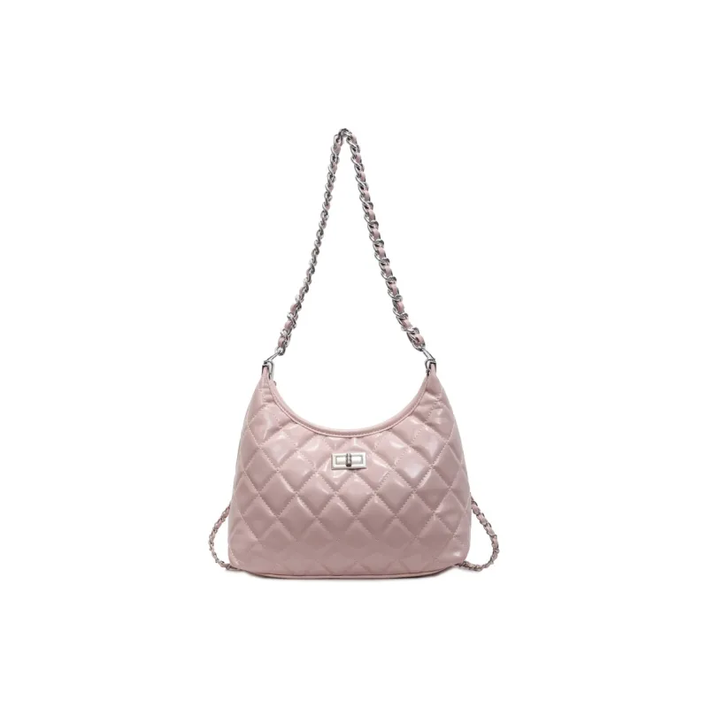 XIANGSU PU Shoulder Bag Women's Ecru/Silver/Black/Blue/Pink-24