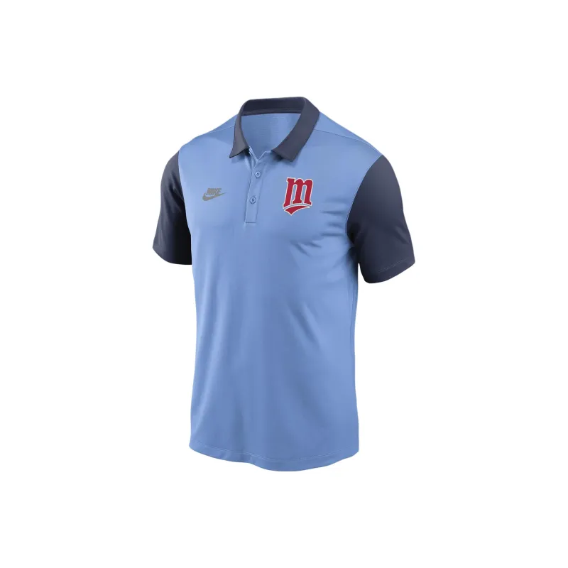 Nike MLB Collaboration Minnesota Twins Cooperstown Polo Shirt Minnesota Twins Men's Light Blue-0