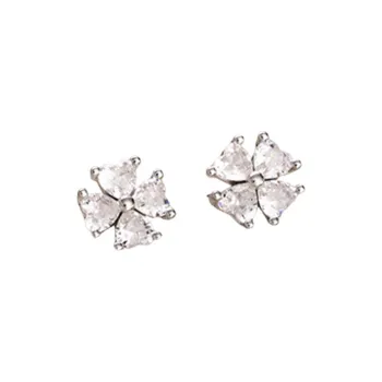 YINSHANGYA 999 Fine Silver Stud Earrings Women's