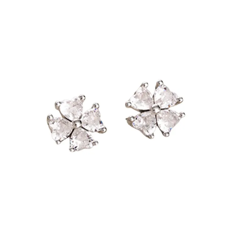 YINSHANGYA 999 Fine Silver Stud Earrings Women's-0