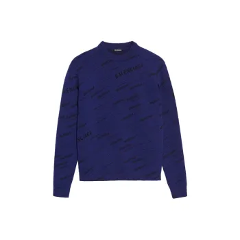 Balenciaga Sweaters Men Blue