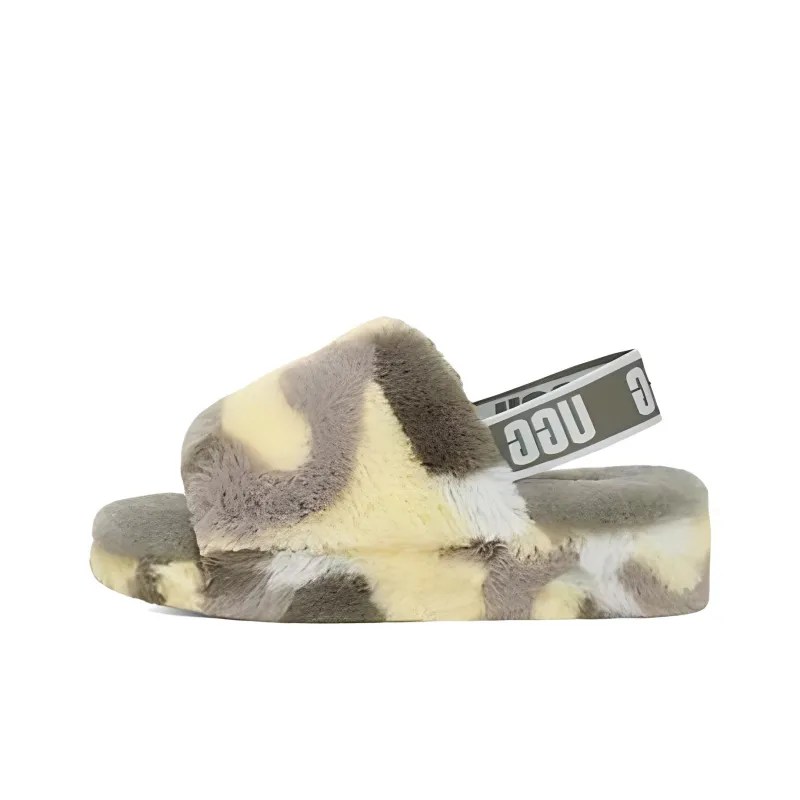 UGG Fluff Yeah Slide Camopop Moss Green Women's-0