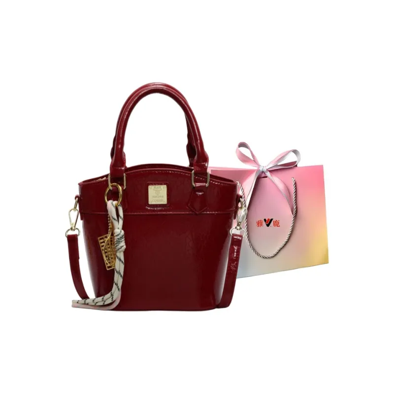 Yalu PU Handbag Regular Women's Black/White/Red/Pink-14