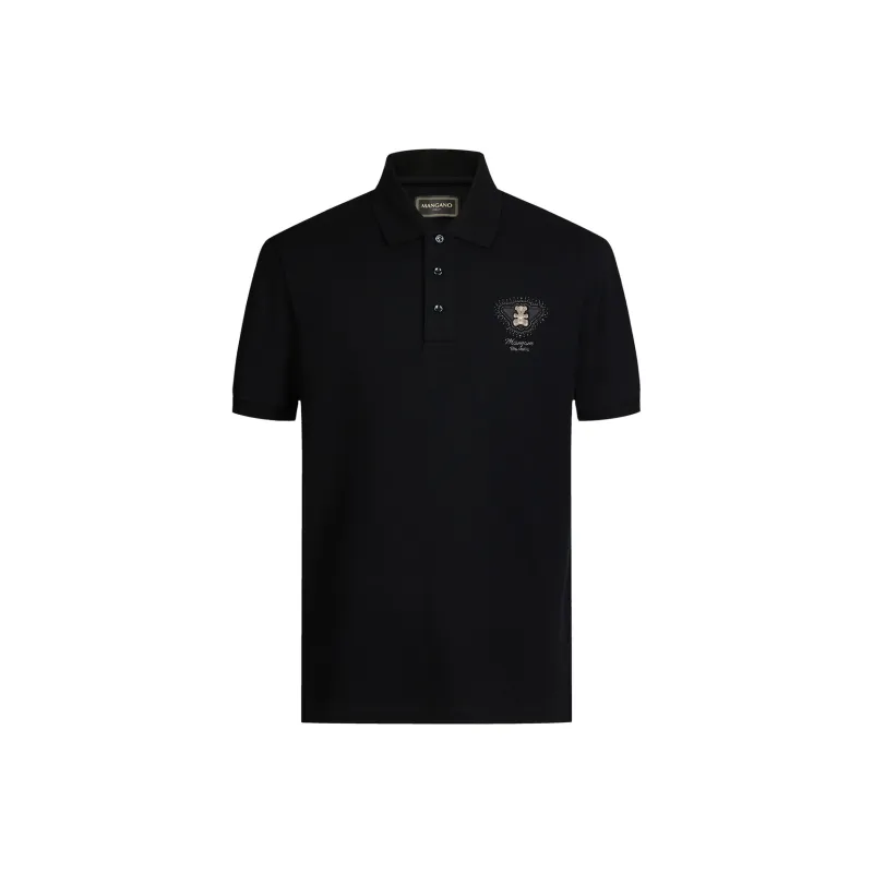 MANGANO Bear Series Polo Shirts Men Black-0
