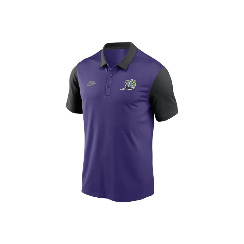 Nike x MLB Collaboration Dri-FIT Tampa Bay Rays Cooperstown Franchise Polo Shirt Men's Purple-0