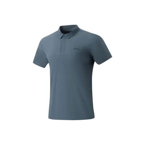 LiNing Fitness Series Polo Shirt Men's Snail Dark Cyan