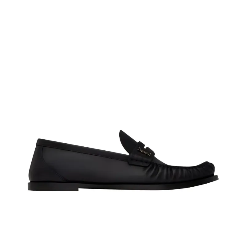 SAINT LAURENT Logo Plaque Slip On Loafers Women's-1