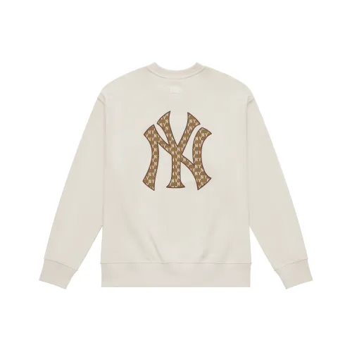MLB MONOGRAM Collection New York Yankees Crewneck Sweatshirt Unisex Cream