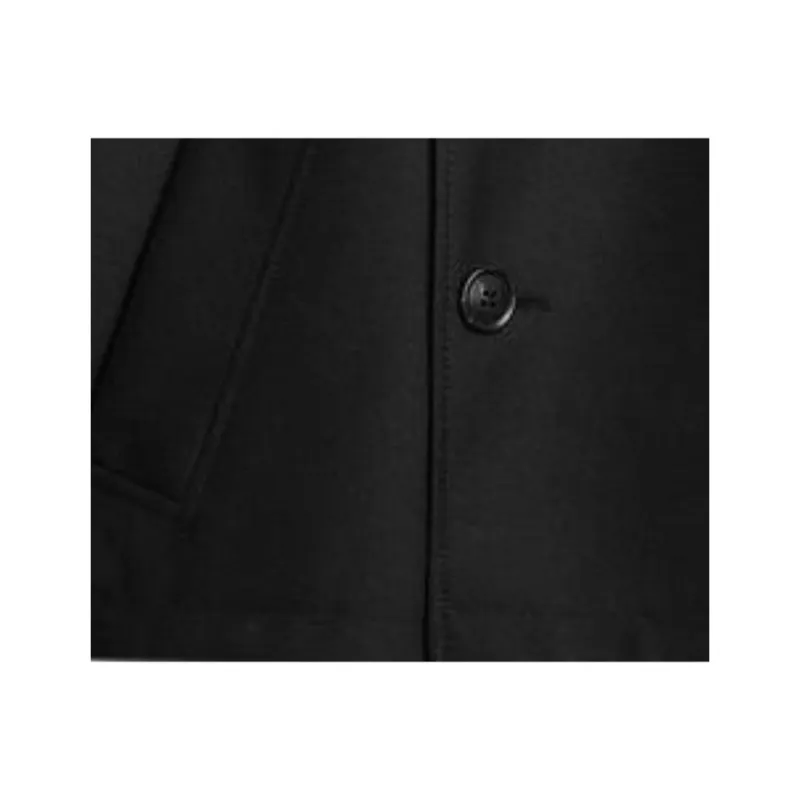 ZARA Trench Coats Men Black-4