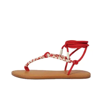 Schutz Claire One Strap Sandals Women's Red