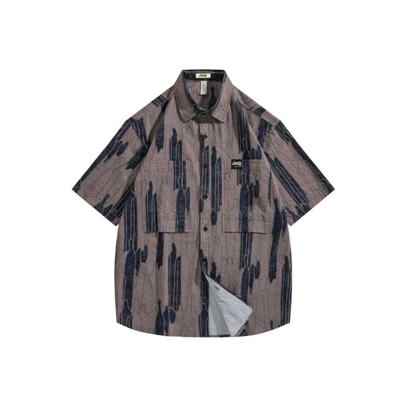 Jeep Fashion Sports Collection Shirt Unisex Coffee-0