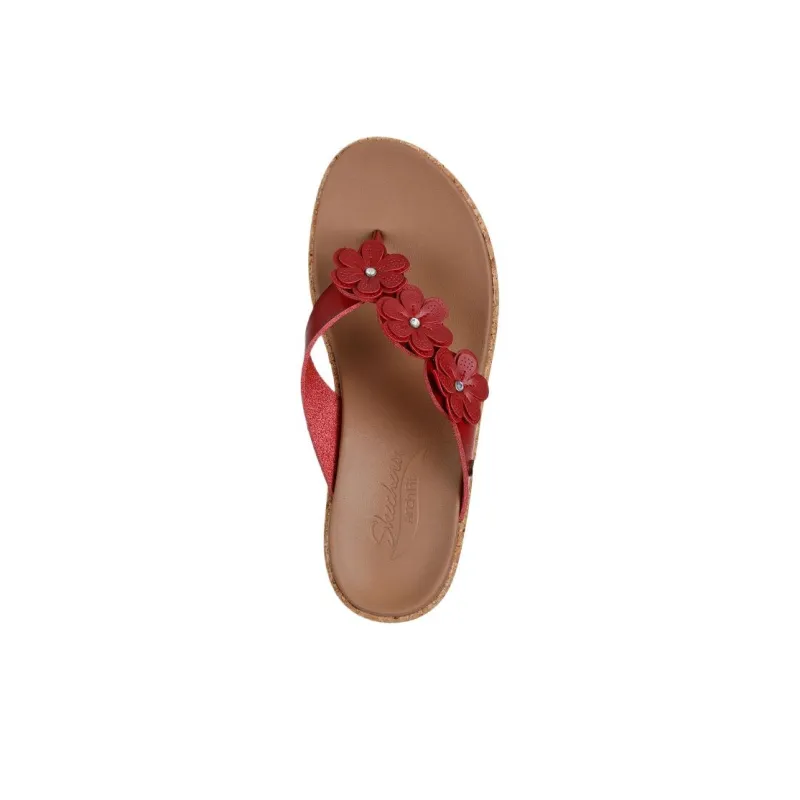 Skechers ARCH FIT BEVERLEE Abrasion Resistant Flip Flops Women's Red-4