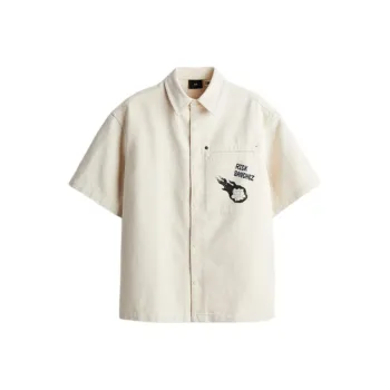H&M Shirt Men's Cream Color / Rick And Morty