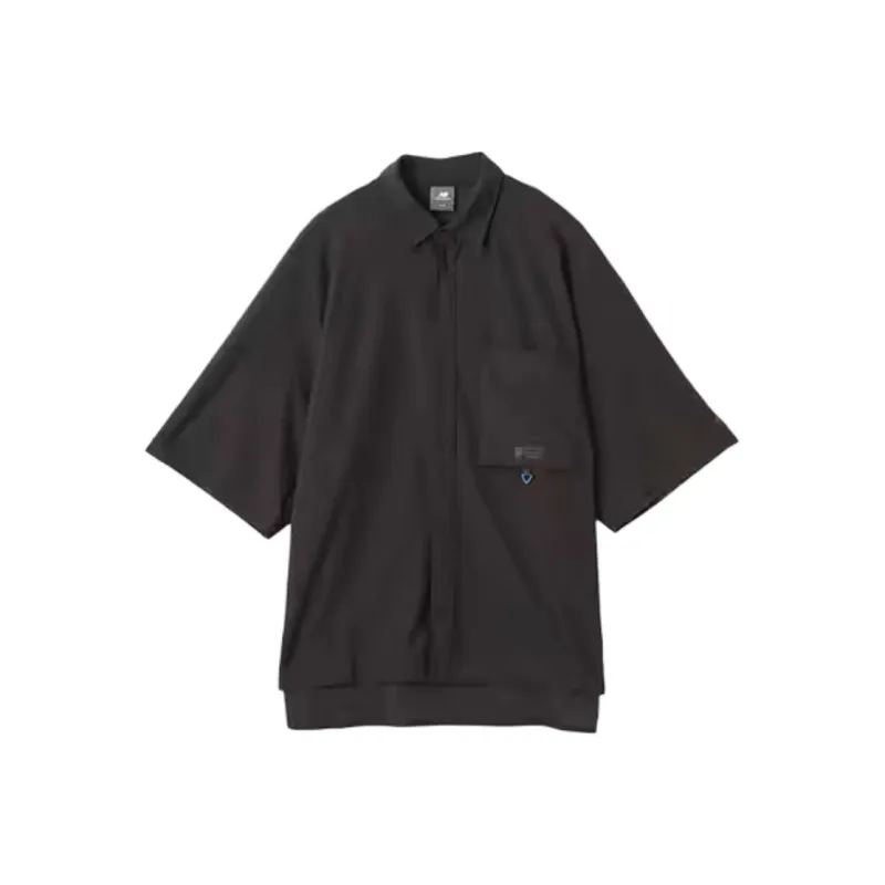 New Balance Oversized S/S Sunshield Shirt Unisex Black Cement-0