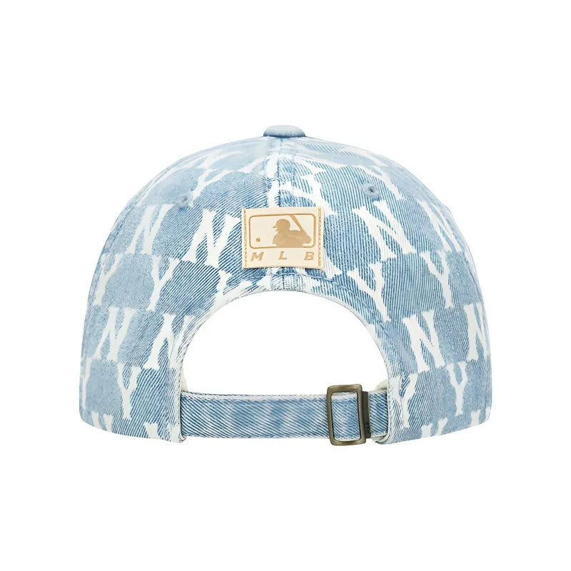 MLB Cotton, Distressed Denim Baseball Caps Unisex Blue-4