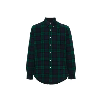 Polo Ralph Lauren Plaid Brushed Buttoned Oxford Shirt