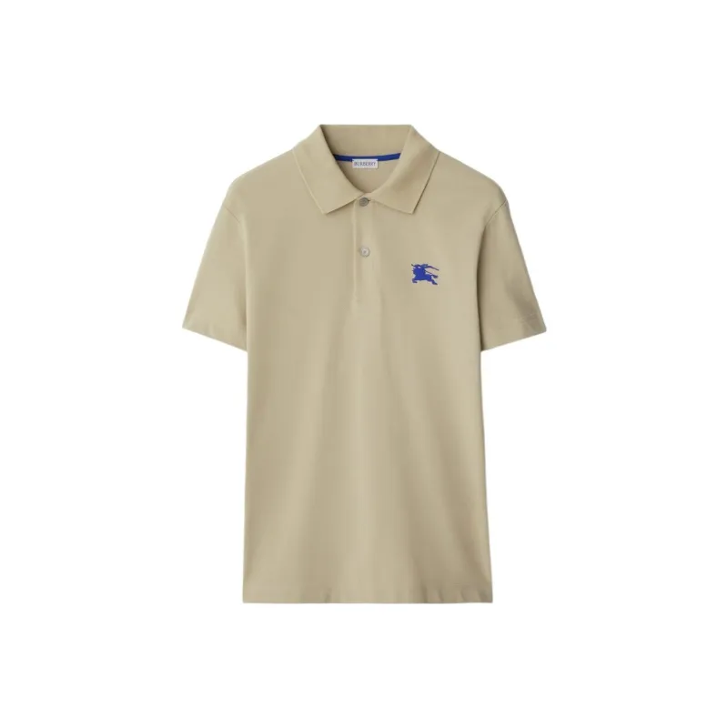Burberry Logo Embroidered Short Sleeved Polo Shirt-0
