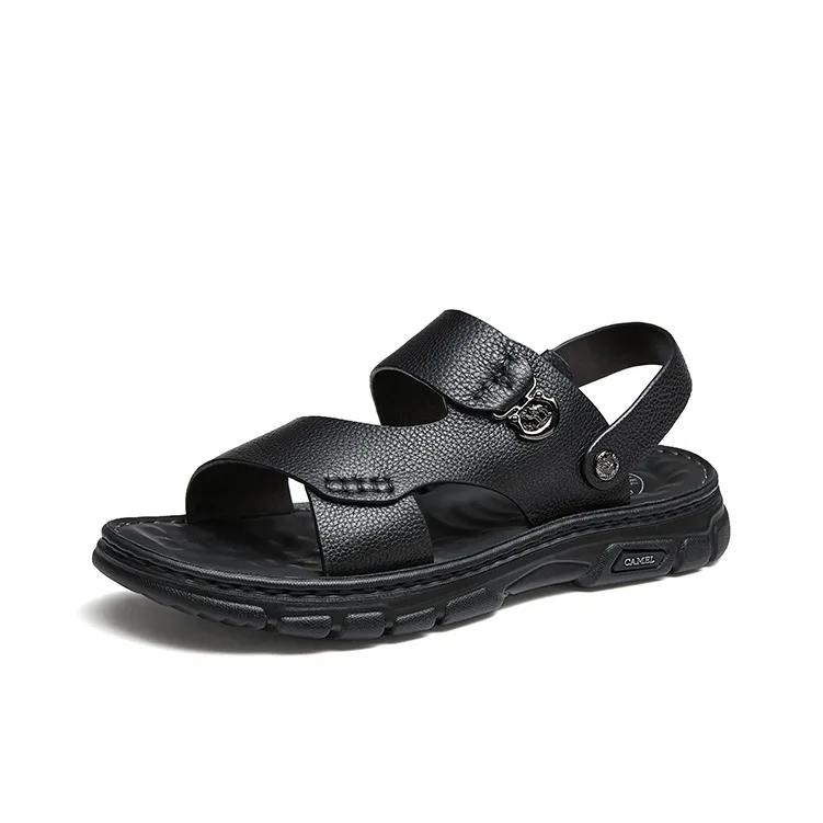 CAMEL Beach Sandals Men Black, Brown-0